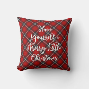 Coussin Joyeux Noël Joyeux Noir Jeu de Vacances Plaid