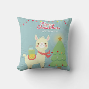 Coussin Joyeux Noël Joyeux Nouvel An Llama