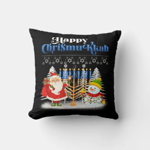 Coussin Joyeux Noël juif Chrismukkah Hanoukka