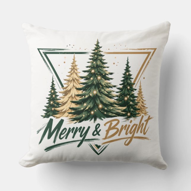 Coussin Joyeux Noël lumineux  (Recto)