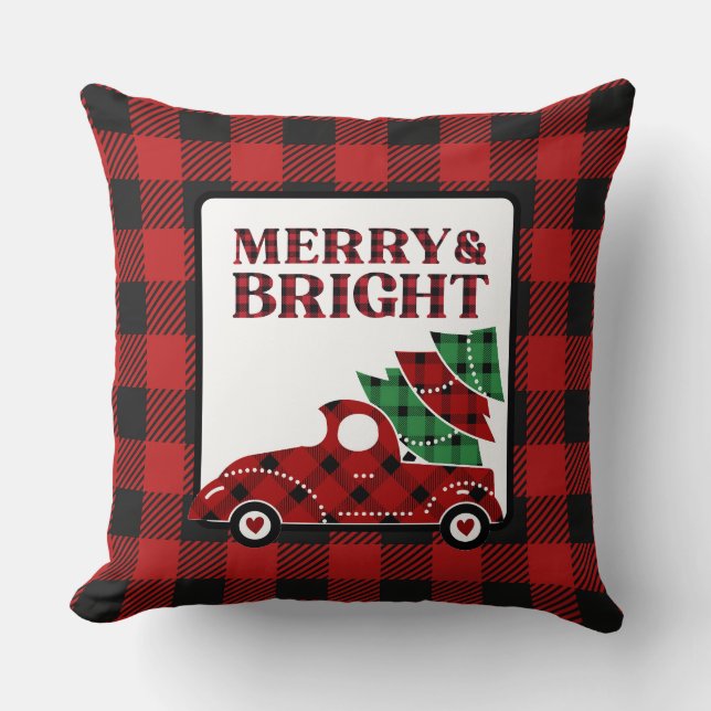 Coussin Joyeux Noël Lumineux  (Recto)