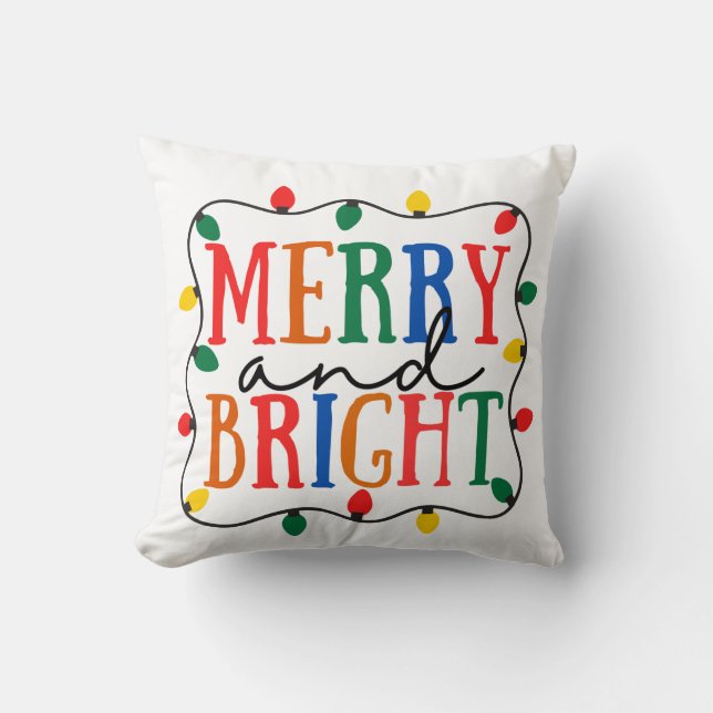 Coussin Joyeux Noël Lumineux (Recto)