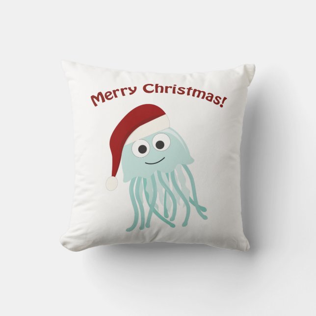 Coussin Joyeux Noël! Méduse (Recto)