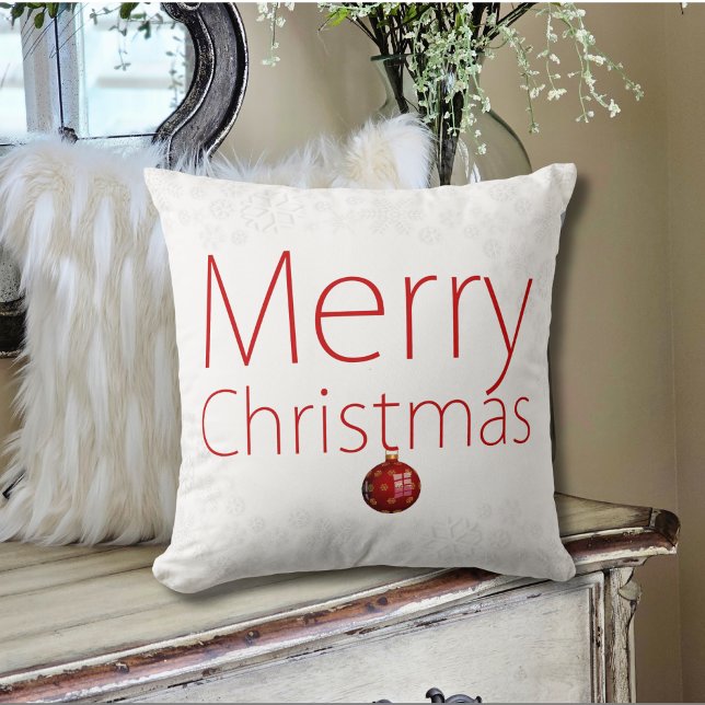 Coussin Joyeux Noël minimaliste moderne (Créateur téléchargé)