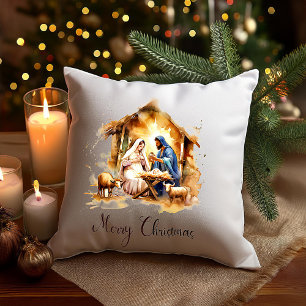 Coussin Joyeux Noël Nativité