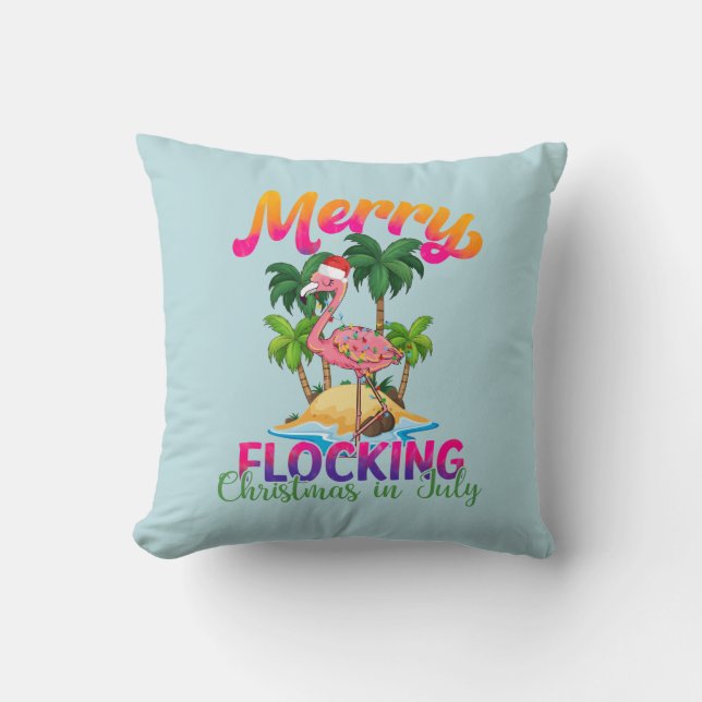 Coussin Joyeux Noël | Noël en juillet (Recto)