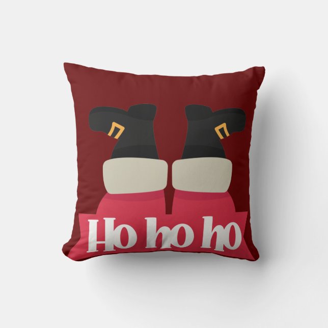 Coussin Joyeux Noël Père Noël Ho Ho Ho (Recto)