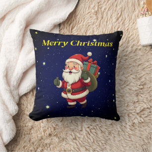 Coussin Joyeux Noël Père Noël Jeu d'oreiller