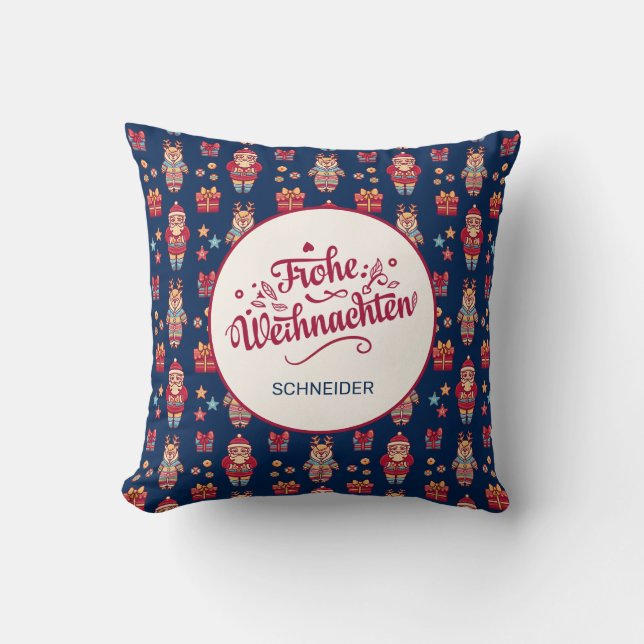 Coussin Joyeux Noël Personnalisé (Recto)