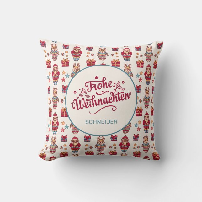 Coussin Joyeux Noël Personnalisé (Recto)