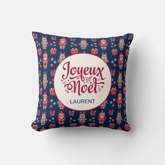 Coussin Joyeux Noel Personnalisé (Recto)
