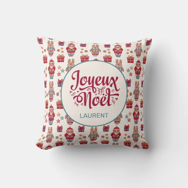 Coussin Joyeux Noel Personnalisé (Recto)