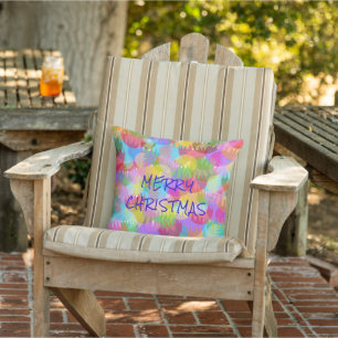 COUSSIN JOYEUX NOËL PERSONNALISÉ AUX COULEURS ÉCLATANTES