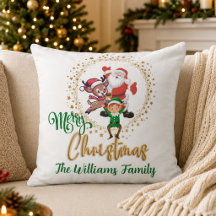Joyeux Noël personnalisé Père Noël et lutins