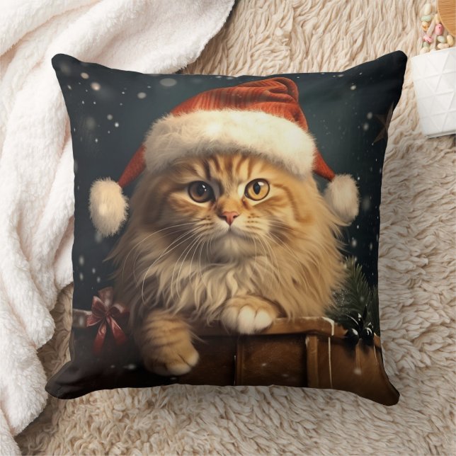 Coussin Joyeux Noël pour les Amoureux de les chats (Couverture)