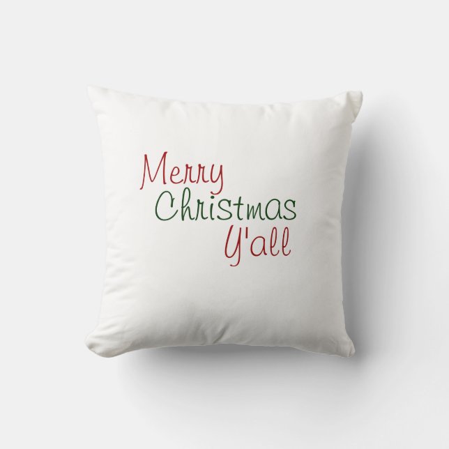 Coussin Joyeux Noël que vous vous reposez (Recto)