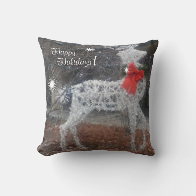 Coussin Joyeux Noël Renne (Recto)