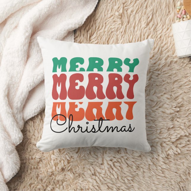 Coussin Joyeux Noël Retro (Couverture)