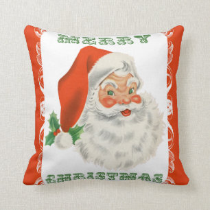 Coussin Joyeux Noël rétro Père Noël