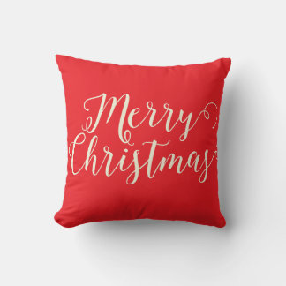 Coussin Joyeux Noël Rouge Beige Noël