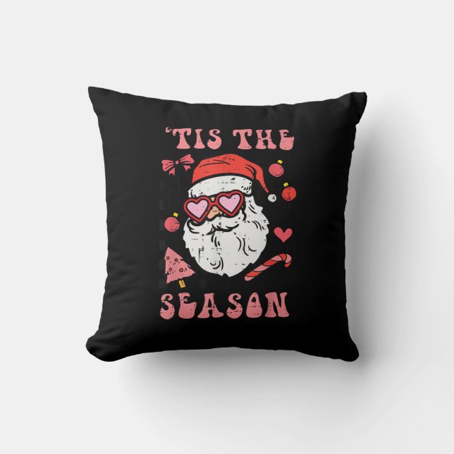 Coussin Joyeux Noël Santa C'est La Saison (Recto)
