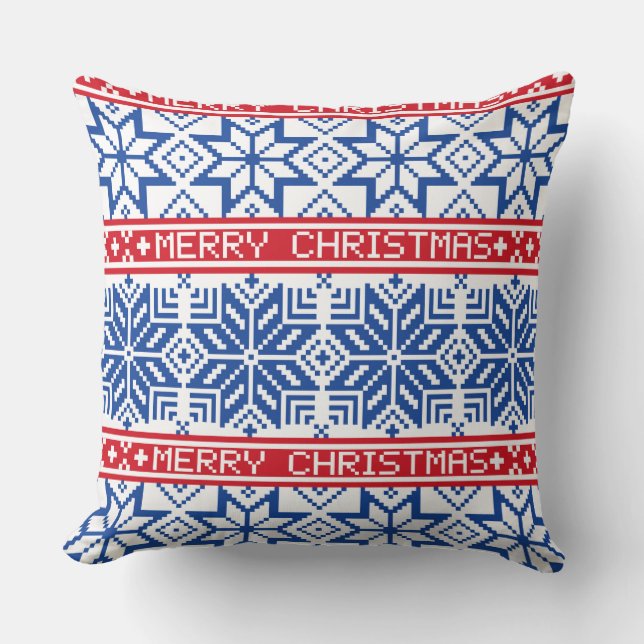 Coussin Joyeux Noël scandinave (Recto)