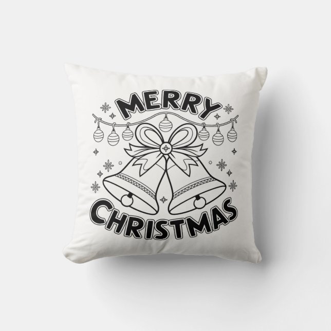 Coussin Joyeux Noël Tekst Design - Classique Noël (Recto)