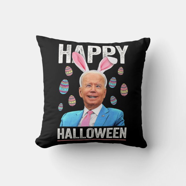 Coussin Joyeux Oeufs Biden Bunny Halloween Fun Biden Pour  (Recto)