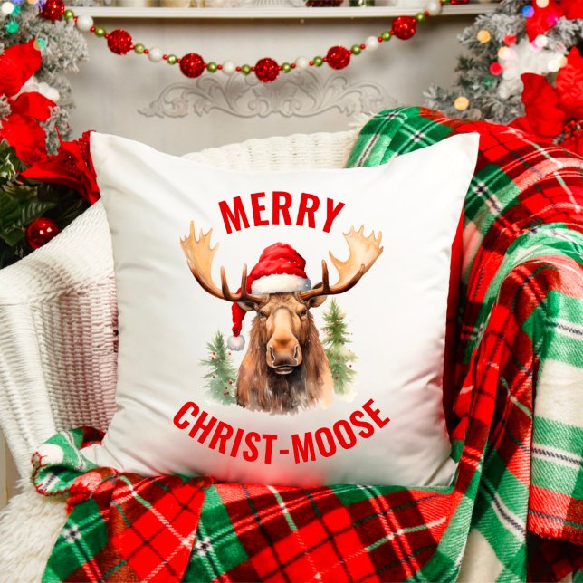 Coussin Joyeux orignal de Noël (Créateur téléchargé)