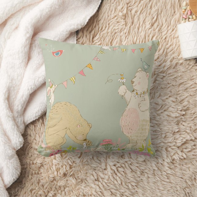 Coussin Joyeux ours printaniers (Couverture)