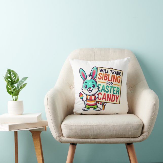 Coussin Joyeux Pâques Commercialisera Des Frères Pour Des  (Chaise)
