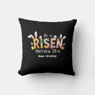Coussin Joyeux Pâques ! Il Est Ressuscité Célébrer Jésus C