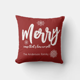 Coussin Joyeux, parce que c'est comme ça qu'on roule Noël