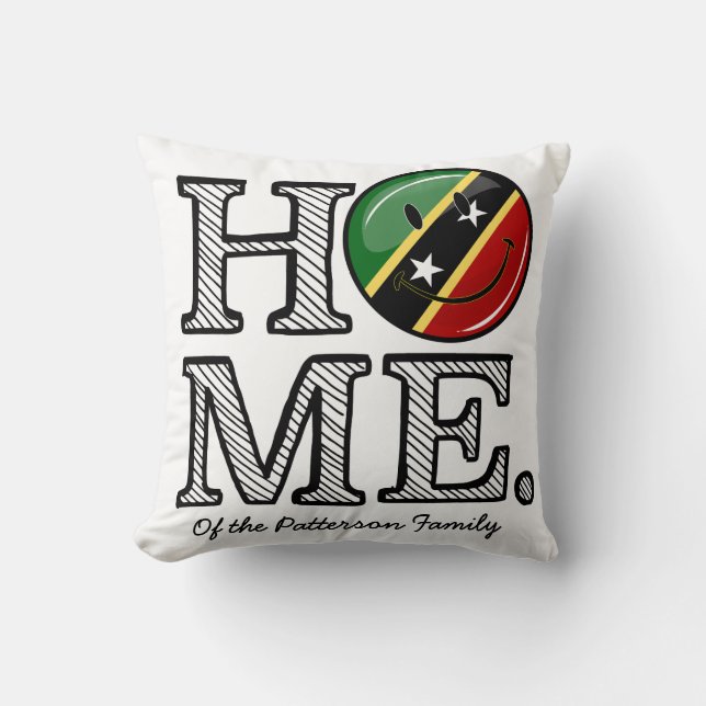 Coussin Joyeux pavillon de Saint-Kitts (Recto)