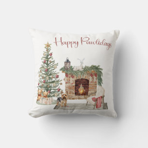 Coussin Joyeux Pawlidays conception de chien - Yorkie