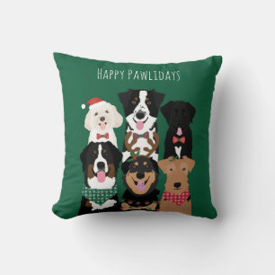 Coussin Joyeux Pawlidays Noël mignon