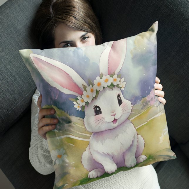 Coussin Joyeux petit lapin 2, Pâques (Créateur téléchargé)