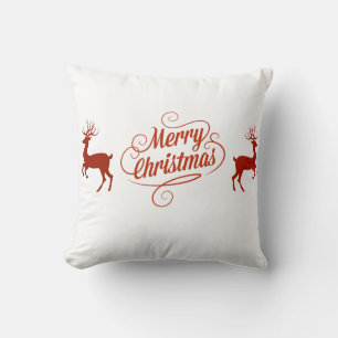 Coussin Joyeux rennes de Noël