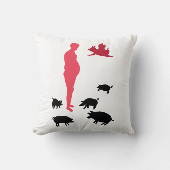 Coussin Joyeux Repas Cuisine végétarienne La Ferme (Recto)