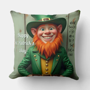 Coussin Joyeux Saint Patrick's Day Leprechaun