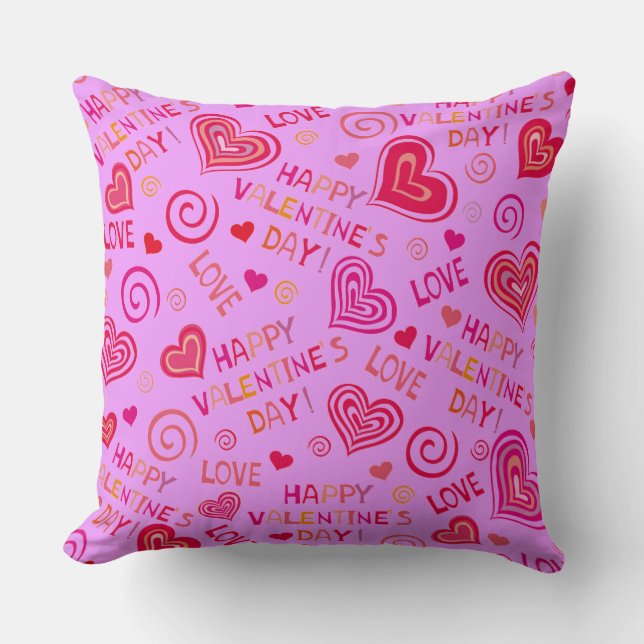 Coussin Joyeux Saint Valentin Amour (Recto)