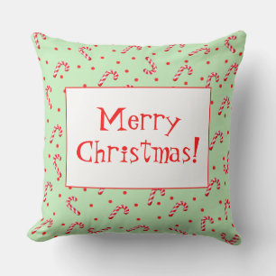 Coussin Joyeux Sucres de canne de Noël Jouer l'oreiller