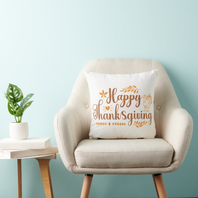 Coussin Joyeux Thanksgiving (Chaise)