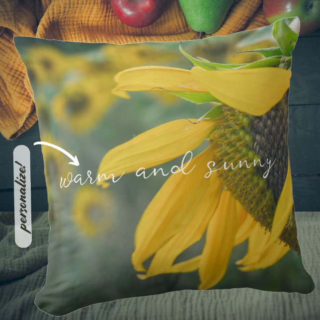 Coussin Joyeux tournesol rustique (Créateur téléchargé)