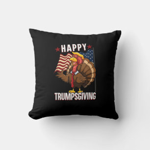 Coussin Joyeux Trumpsgiving drôle Thanksgiving Turquie Tru