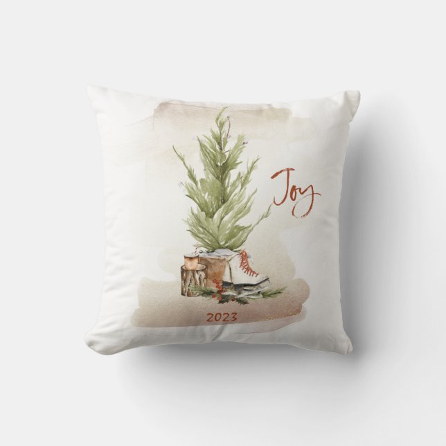 Coussin Joyeux vintages Noël (Recto)