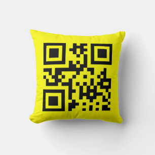 Coussin ‹ Joyeux visage souriant Emoji — Code QR