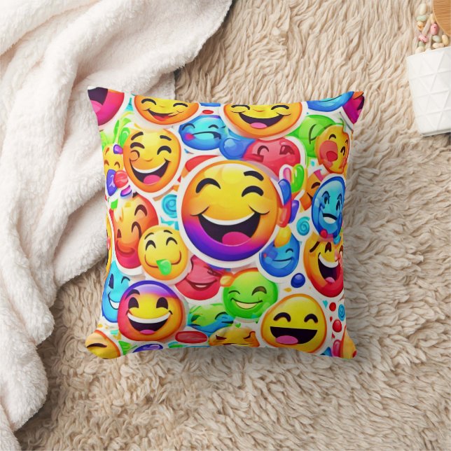 Coussin Joyful Emotion Art : Peinture colorée (Couverture)