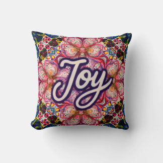 Coussin Joyful Kaleidoscope Floral Art Pillow