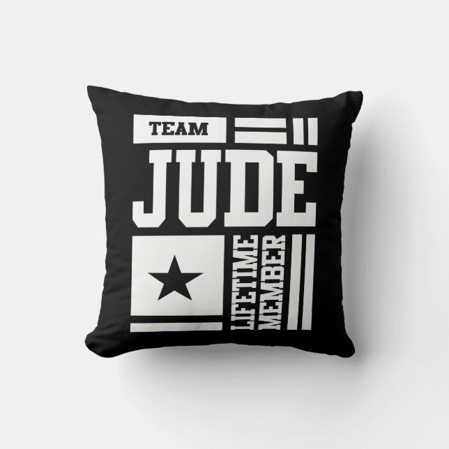 Coussin Jude Nom personnalisé Anniversaire Cadeau (Recto)